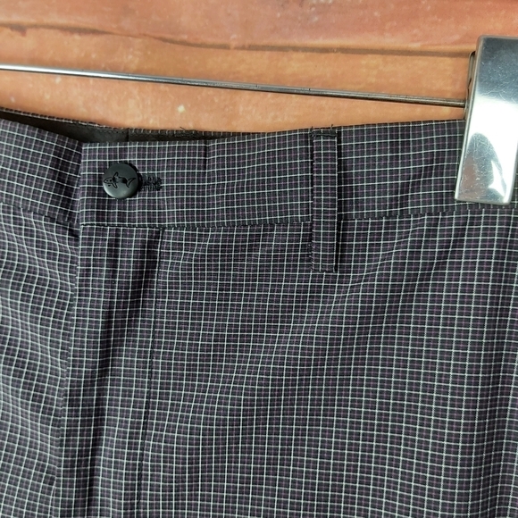 𝅺🍄3/50$🍄 GREG NORMAN plaid golf casual bermuda men's shorts size 36 - Picture 3 of 8
